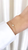 Geometrical 14k Solid Gold Chain Bracelet