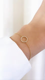 Full Circle 14k White Gold Chain & DIAMOND Bracelet