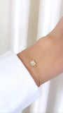 Geometrical 14k Solid Gold Chain Bracelet