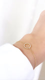 Full Circle 14k White Gold Chain & DIAMOND Bracelet