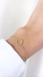 Full Circle 14k White Gold Chain & DIAMOND Bracelet