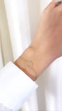 Full Circle 14k White Gold Chain & DIAMOND Bracelet