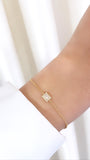 Geometrical 14k White Gold Chain Bracelet