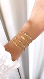 “In Love” 14k Solid Gold Chain Bracelet