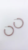 You’re Charming Pink and Silver Hoops