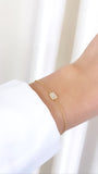 Geometrical 14k Solid Gold Chain Bracelet