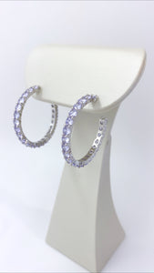 You’re Charming Lilac and Silver Hoops